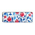 thumbnail image 1 of Red Pomegranate and Blue Leaf Illustration Runner Rug for Hallways Kitchen Non Slip 2'x 6' Washable Hall Carpet for Bedroom Entryway Laundry Room, 1 of 7