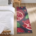 thumbnail image 1 of Red Pomegranate on Black Bedroom Runner Rug 2'x 6' Non Slip Carpet Indoor Home Area Rug Living Room, 1 of 8
