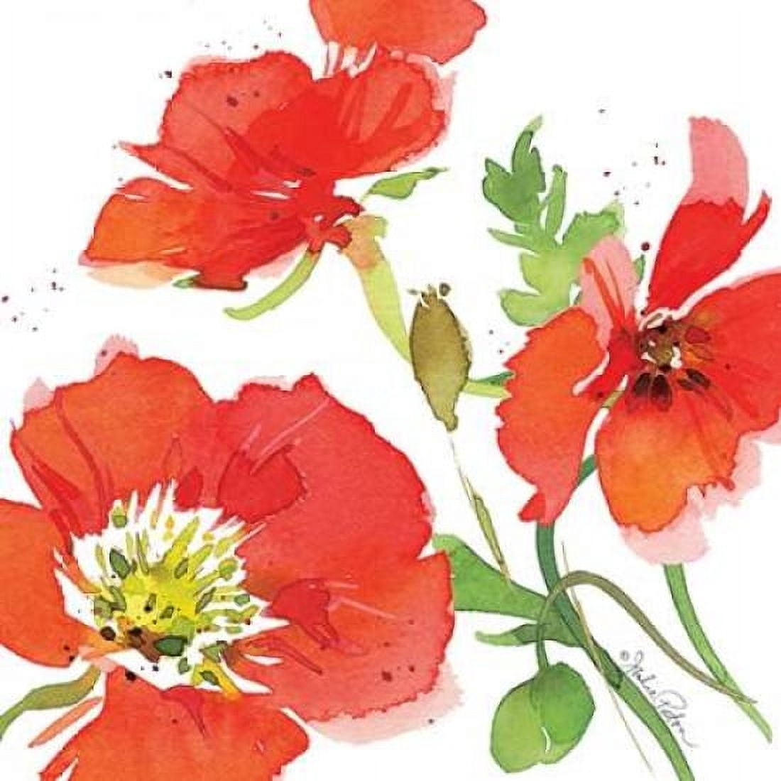 Red Poppies I Canvas Art - Julie Paton (24 x 24)