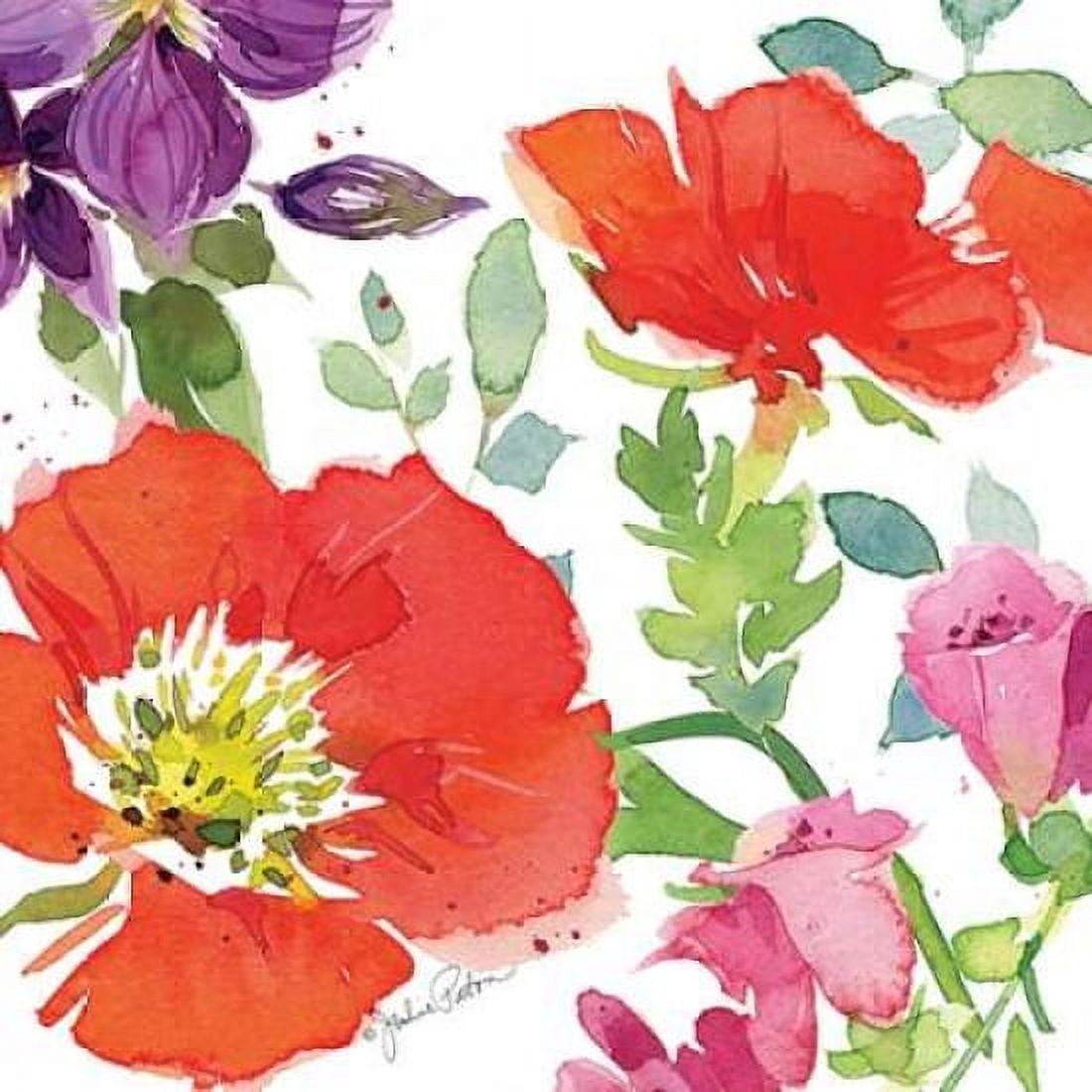 Red Poppies IV Canvas Art - Julie Paton (24 x 24)