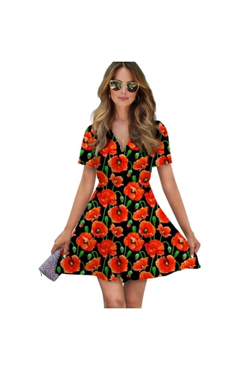 dress with red poppies 32 Poppy Dresses ideas