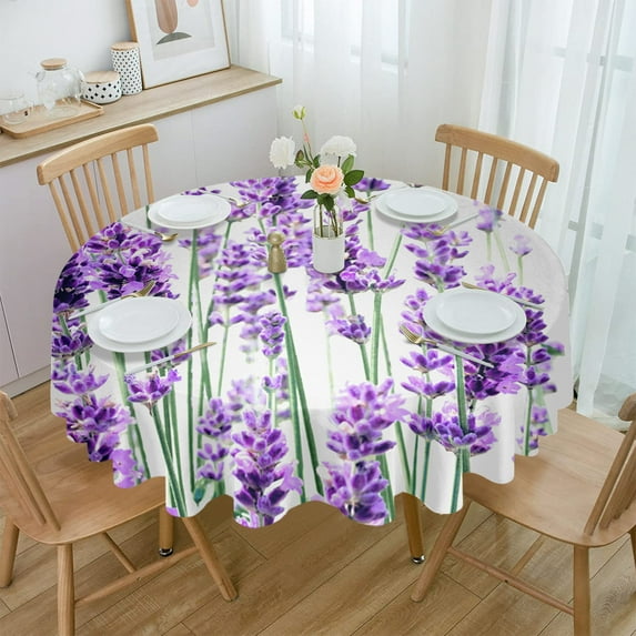 Watercolor Flowers Leaves Vintage Round Table Cloth Waterproof Wedding Holiday Tablecloth Coffee Table Decor Table Cover
