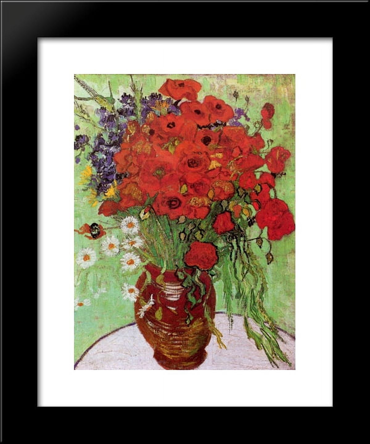 Little Mouse Sitting on Poppies 30 in x 40 in Painting Canvas Art Print, by Designart