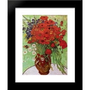 Red Poppies and Daisies 20x24 Framed Art Print by Vincent van Gogh