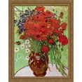 thumbnail image 1 of Red Poppies and Daisies 28x36 Large Gold Ornate Wood Framed Canvas Art by Vincent van Gogh, 1 of 2