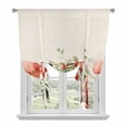 thumbnail image 1 of Red Poppy Balloon Curtains 63 Inch Length for Living Room/Bedroom, Spring Country Watercolor Daisy Flower Leaf Plant Rod Pocket Privacy Door Curtains Decorative Tie Up Shade for Window 52"x63", 1 of 8
