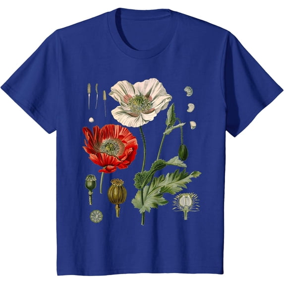 Red Poppy Botanical Poppies Red Poppy T-Shirt
