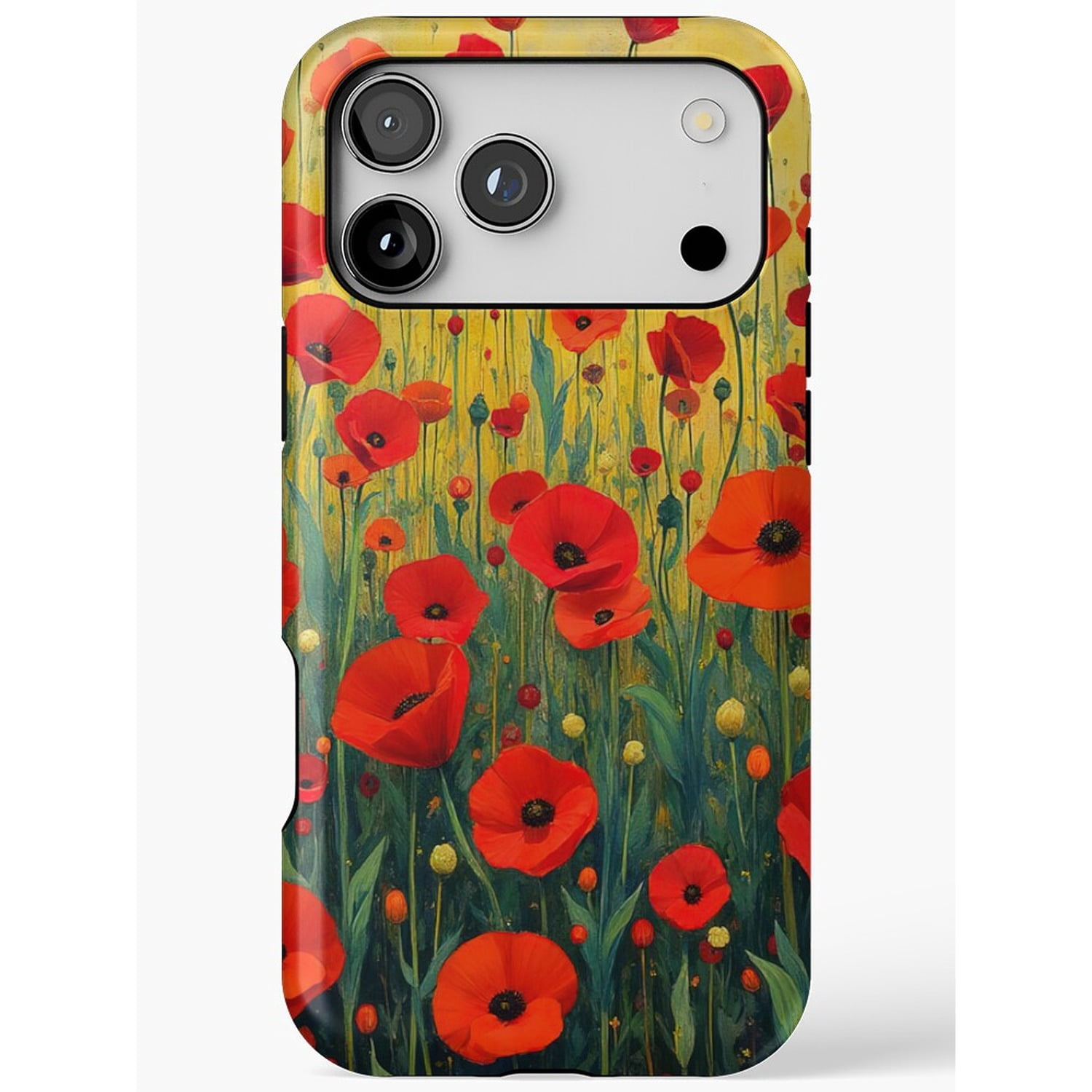 Red Poppy Flower Meadow Tough Phone Case for Apple iPhone ...