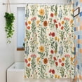 thumbnail image 1 of Red Poppy Flower Spring Plant Shower Curtain for Bathroom, Green Leaves Colorful Floral Waterproof Shower Curtains Washable Quick Dry with Hooks Bathtub Curtains 36x72IN, 1 of 9