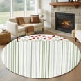 thumbnail image 1 of Red Poppy Flowers Round Rug 7ft Washable Circle Rugs Non Slip Spring Floral Lines Minimalist Green Large Area Rug Indoor Floor Carpet for Bedroom Kitchen Living Room Home Office Dining Room Nursery, 1 of 8