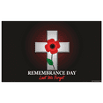 thumbnail image 1 of Red Poppy Remembrance Day Banner Cross Design Memorial Decoration Last We Forget for Commemoration Event Tribute Ceremony, 1 of 7