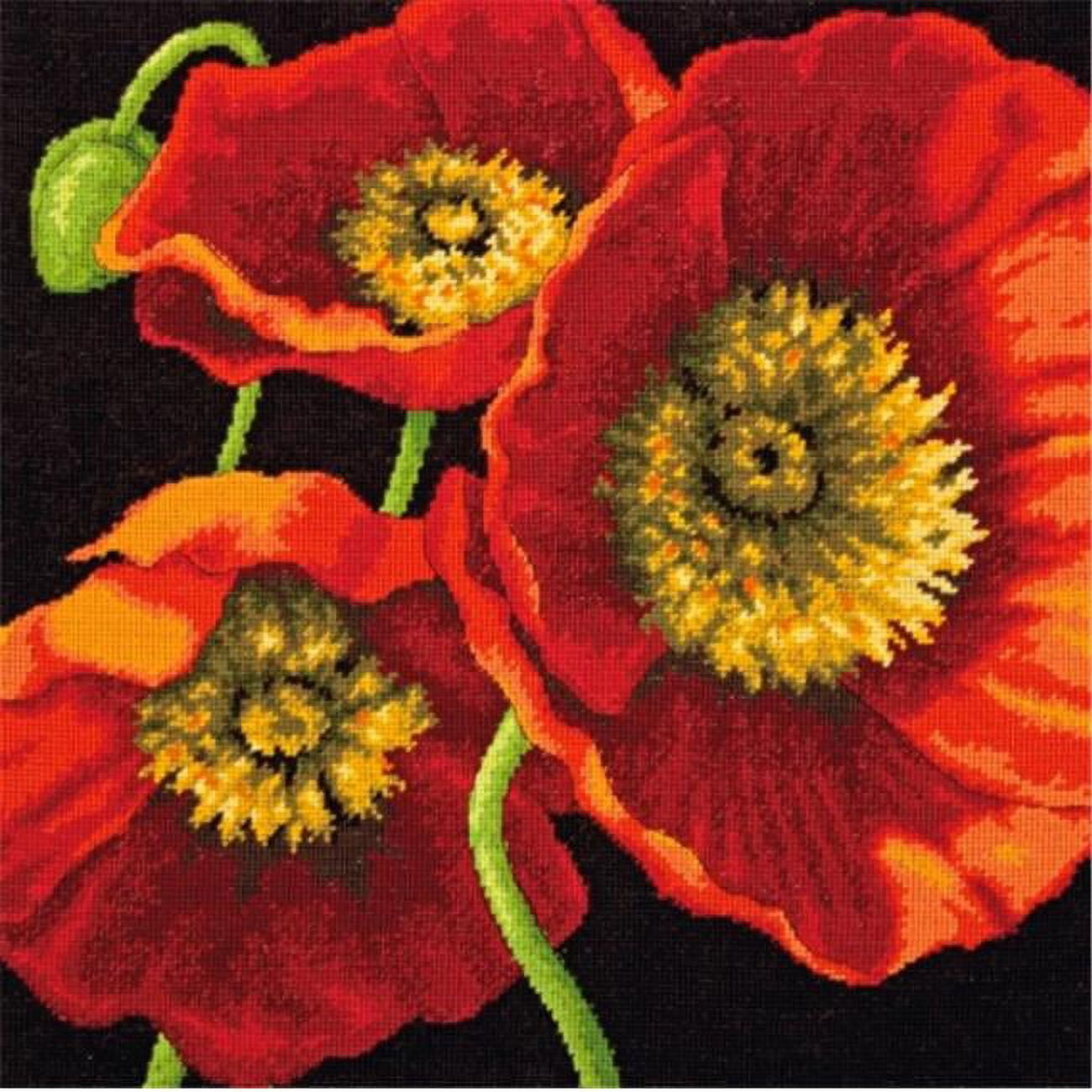 Dimensions Needlepoint Kit 14X14-Floral Splendor Stitched In Yarn