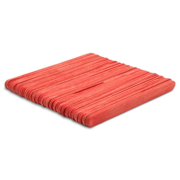 Red Popsicle Sticks for Crafts 4-1/2 inch, Pack of 500 Unfinished Craft Sticks, Wax Stick, Wooden Sticks for Crafts, by Woodpeckers