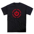 Red Power Symbol Graphic ON Standby Button Tshirt - Walmart.com
