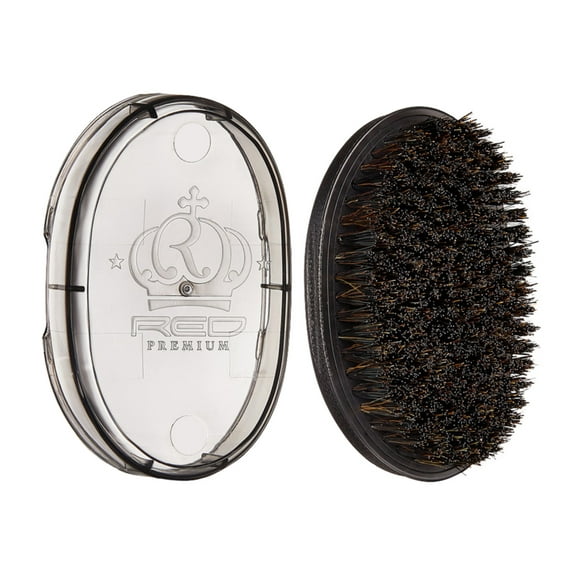 Red Premium Pocket Wave Bow Wow Curved Palm Brush (Medium)