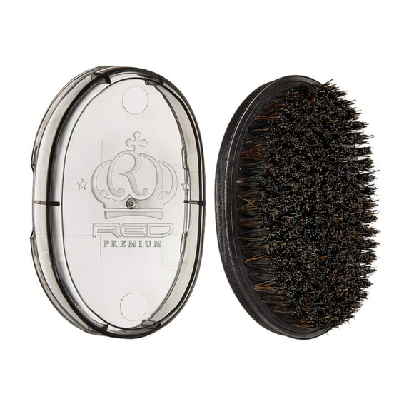 Red Premium Pocket Wave Bow Wow Curved Palm Brush (Medium)