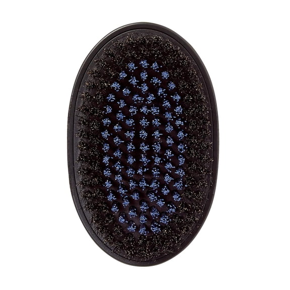 Red Premium X Bow Wow Medium Hard Hair Brush for Men 360 Wave Brush 2 Bristles In 1 Mixed Boar Brush (Palm Brush with Case)