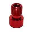 thumbnail image 1 of Red Presta Valve Adapter converts Presta Valves to standard Schrader Valve use, 1 of 3