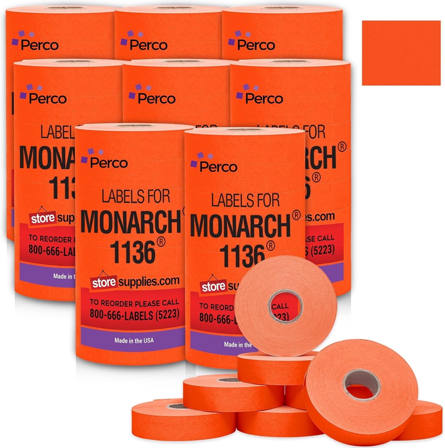 Pricing Labels for Monarch 1136 Fluorescent Red - 112,000 labels w/ 64 ...