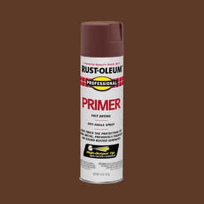 Red Primer, Rust-Oleum Professional High Performance Enamel Flat Spray Paint-7569838, 15 oz