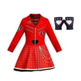 thumbnail image 1 of Red Princess Dress Rise of Red Halloween Cosplay Costume Set, Dress and Pants with Gloves, Halloween Cosplay Outfit for Anime Party Dress Up, 1 of 6
