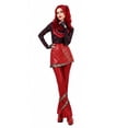 thumbnail image 1 of Red Princess Rise Red Cosplay Ensemble for Women Set of 3, Chic Top, Pants and Gloves Collection, Halloween Costume for Anime Masquerade Birthday Party, 1 of 8