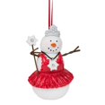 thumbnail image 1 of Elanze Designs - Princess Snowgirl White and Red 4 inch Resin Stone Christmas Figurine Ornament, 1 of 5