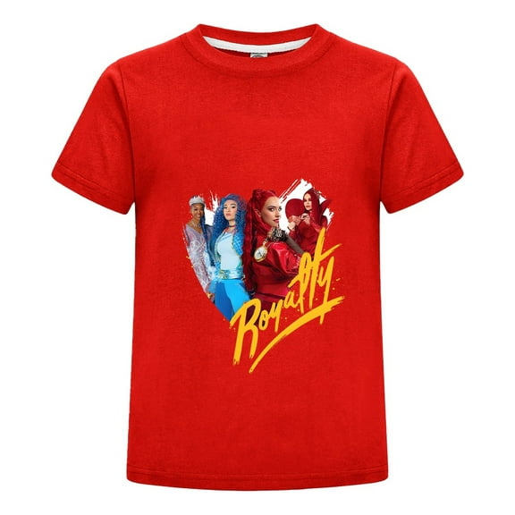 Red Princess T-Shirt for Kids – Descendants 4 Top for Boys and Girls