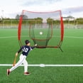 thumbnail image 1 of Red Pro Baseball Softball Hitting Pitching Net Baseball Backstop Practice Net, 1 of 16