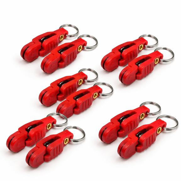 Red Pro Snap Fishing Weights for Trolling, 10 Clips per Pack