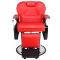 Red Professional Salon Barber Chair 8702A with Adjustable Headrest and