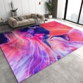 thumbnail image 1 of Red Purple Beautiful Dreamy Kid Rug, Simple Fashion Bedroom Print Indoor Carpet, Rugs Floor Carpet, Indoor Non-Slip Rug for Room Sofa Living Room Mat Bedroom Home Decor 5x8ft, 1 of 6