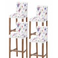 thumbnail image 1 of Red Purple Diamond Bar Stool Covers Set of 4, Modern Geometric Middle Century Retro Stretch Washable Bar Chair Covers with Backs, Removable Pub Counter Height Chair Cover for Kitchen Dining Room Cafe, 1 of 7