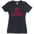 thumbnail image 1 of Red Queen Crown Printed Lady Shirt Black Short Sleeve Tee Small, 1 of 2