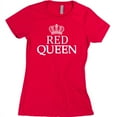 thumbnail image 1 of Red Queen Crown Printed Lady Shirt Red Short Sleeve Tee Small, 1 of 2