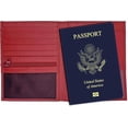 thumbnail image 1 of Red RFID Blocking Genuine Leather Travel Passport Wallet Holder, 1 of 11