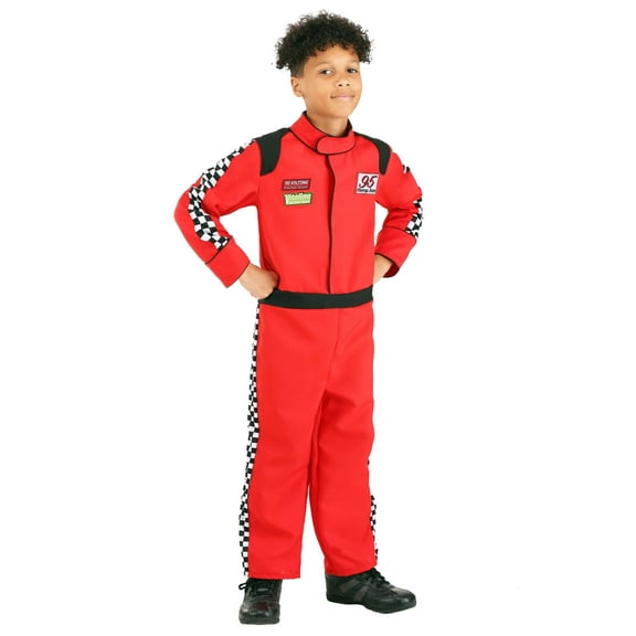 Red Racer Jumpsuit Costume for Kid's