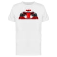 thumbnail image 1 of Red Racing Car Going Fast T-Shirt Men -Image by Shutterstock, Male Large, 1 of 2