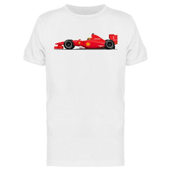 Red Racing Car Side View. T-Shirt Men -Image by Shutterstock, Male 3X-Large