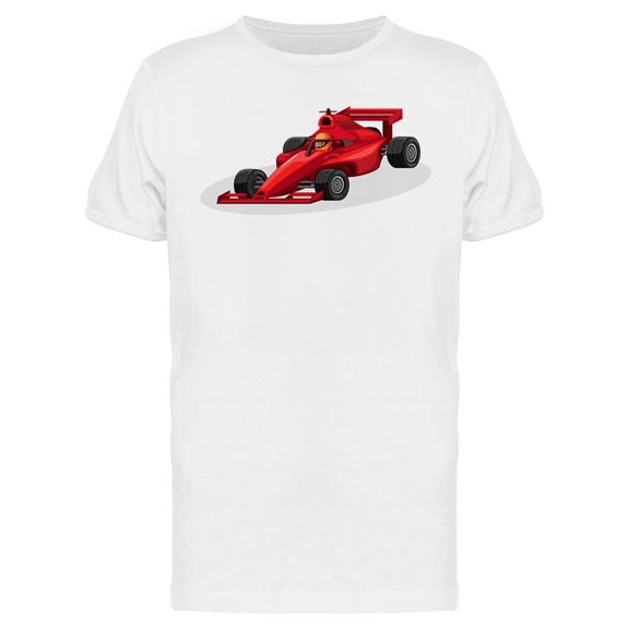 Red Racing Car With Driver T-Shirt Men -Image by Shutterstock, Male 3X-Large