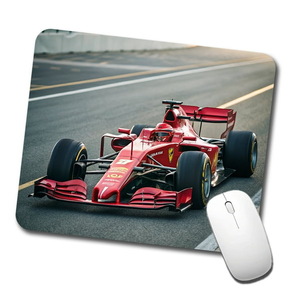 Red Racing Sports Car Mouse Pad Low Profile Gaming Mat