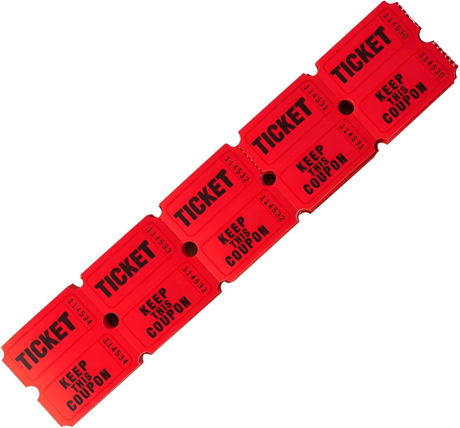 未使用品 ラッフルチケット Raffle Tickets 2000組B-0465 Walmart's Yellow Double-Sided Raffle Ticket Roll: 2000