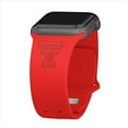 thumbnail image 1 of Red Raiders Engraved Silicone Unisex Watch Band for Apple Watch - 42/44/45/49mm(46mm Series 10/11) Red by Affinity Bands, 1 of 4