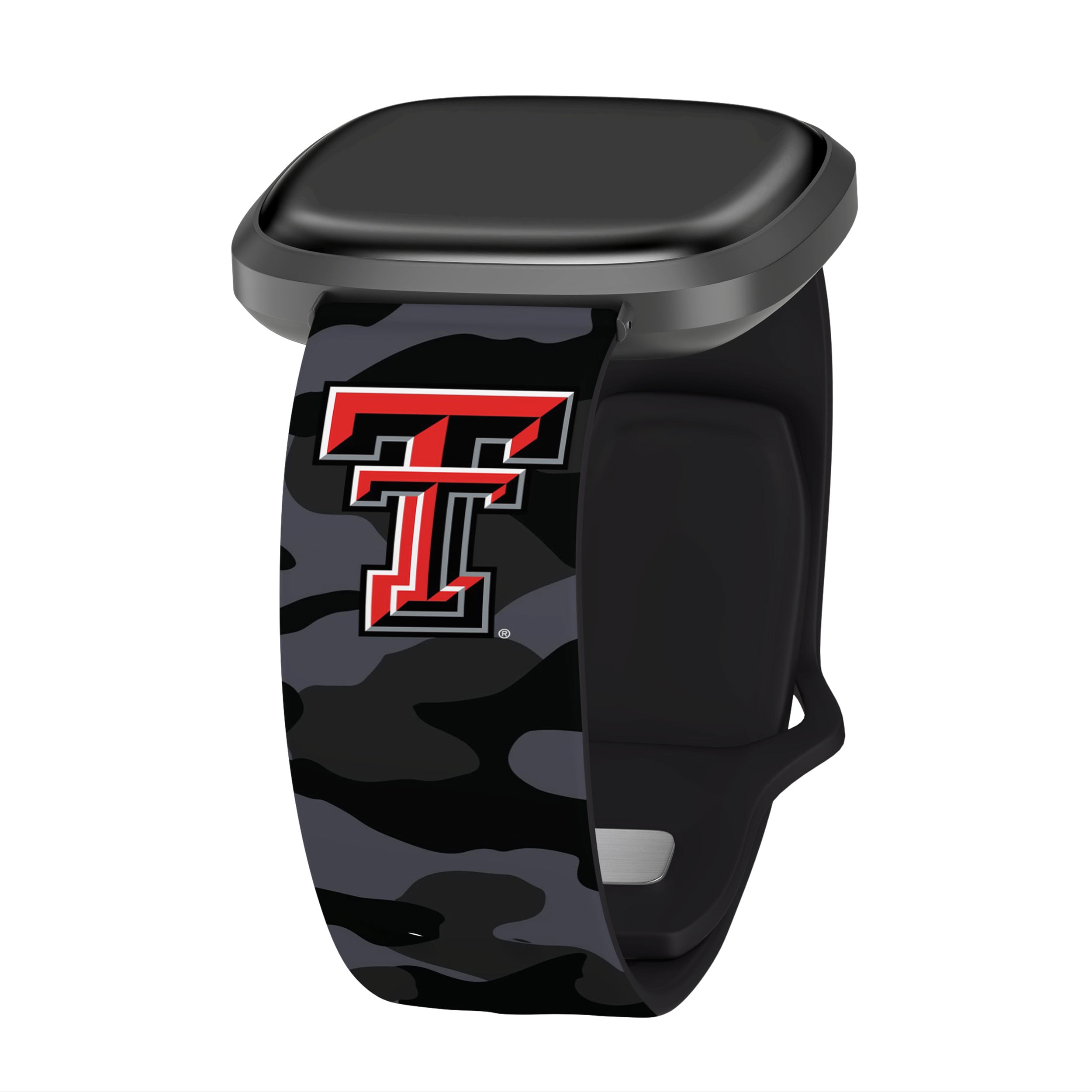 Red Raiders HD Camo Unisex Watch Band for FitBit Versa 3 & Sense (Short)