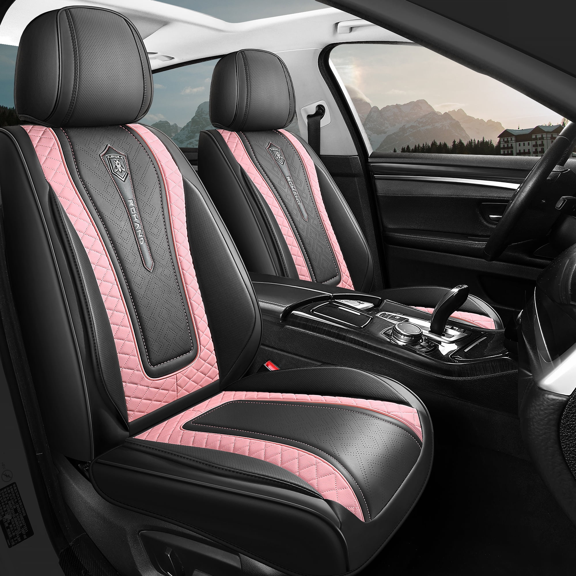 Red Rain Black and Pink Seat Covers for Cars 13pcs Fit Trucks Auto Suvs MK Black Pink Walmart