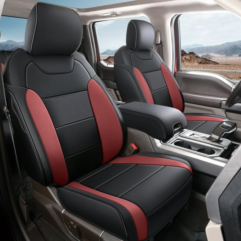 Red Rain Black and Red Ford F150 Car Seat Cover Custom Fit 2010 2019 Crew Cab F150 Black Red