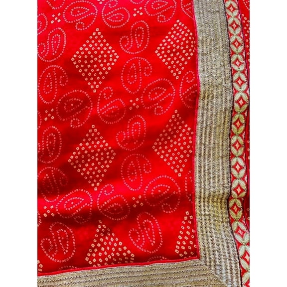 Red Rajasthani Silk Saree | Saree With Small Size Readymade Blouse | Bollywood Saree | Traditional Saree | Party Wear Saree | Wedding Saree