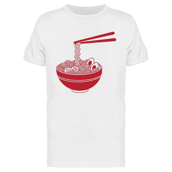 Red Ramen Noodle Soup T-Shirt Men -Image by Shutterstock, Male Large