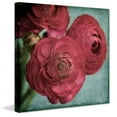 thumbnail image 1 of Red Ranunculus Painting Print on Wrapped Canvas, 1 of 7