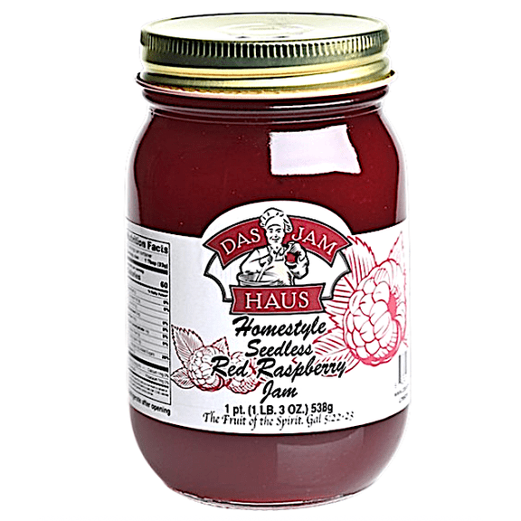 Red Raspberry Seedless Southern Jams, 1 Pint Jar 1 lb 3 oz (538g) ALL Natural~Red Raspberry Seedless